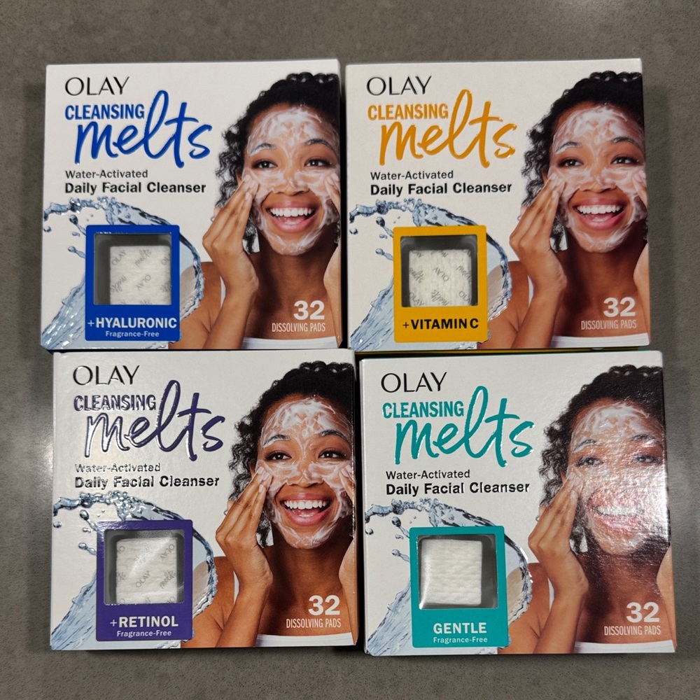 OLAY Cleansing Melts Daily Facial Cleanser Set - Blue, Orange, White